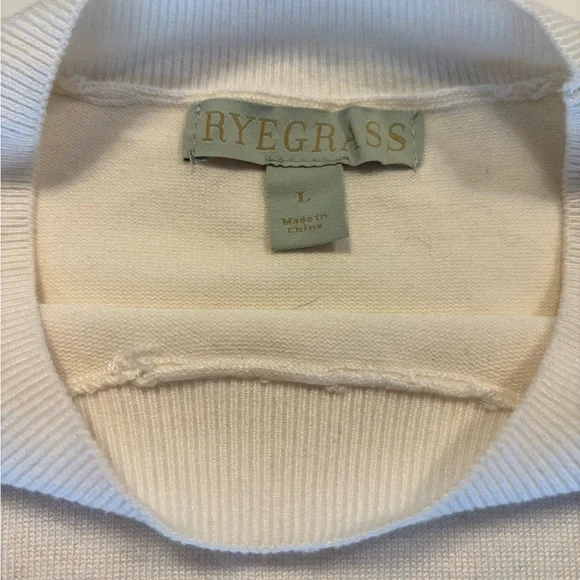 NWT Ryegrass Cream Colored Sweater Womens Size L (Size 12-14) - Picture 5 of 8